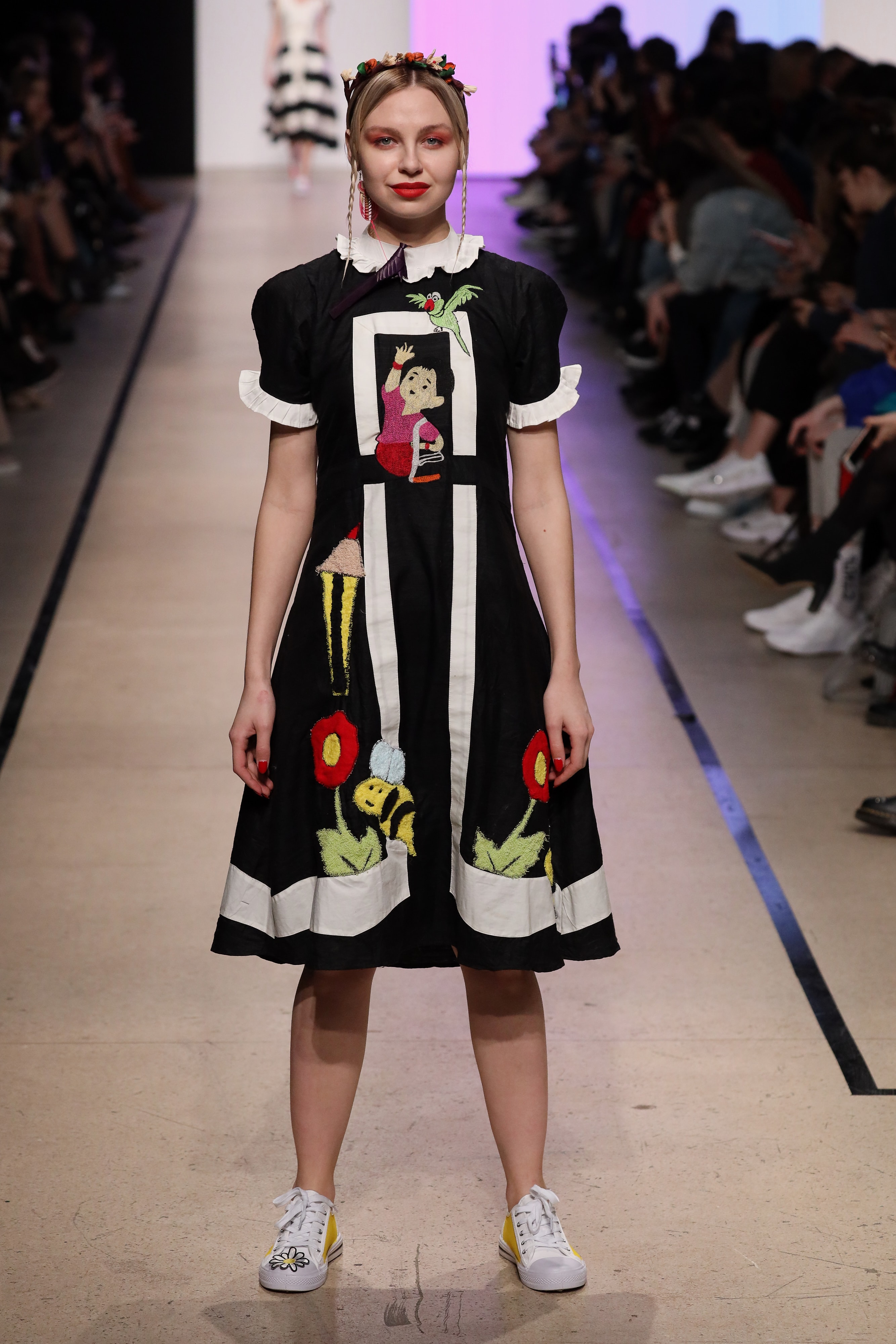 Look 1 from the MBFW Global Talents runway presentation.